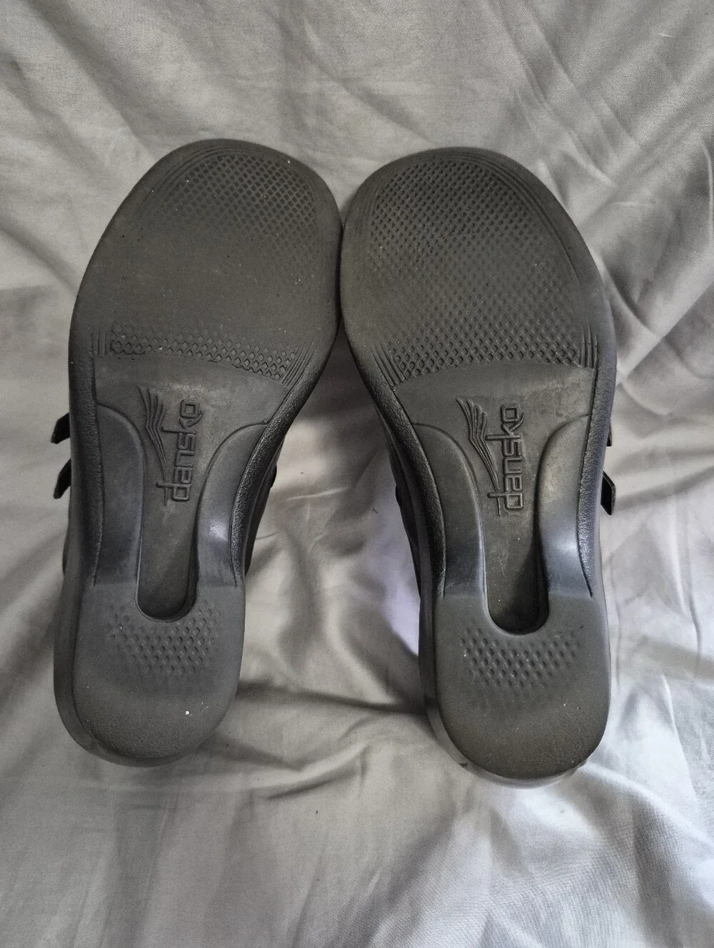 Dansko Babette Mary Jane Black Leather Wedge Heel Shoes Sz 36 (US 5.5/6)